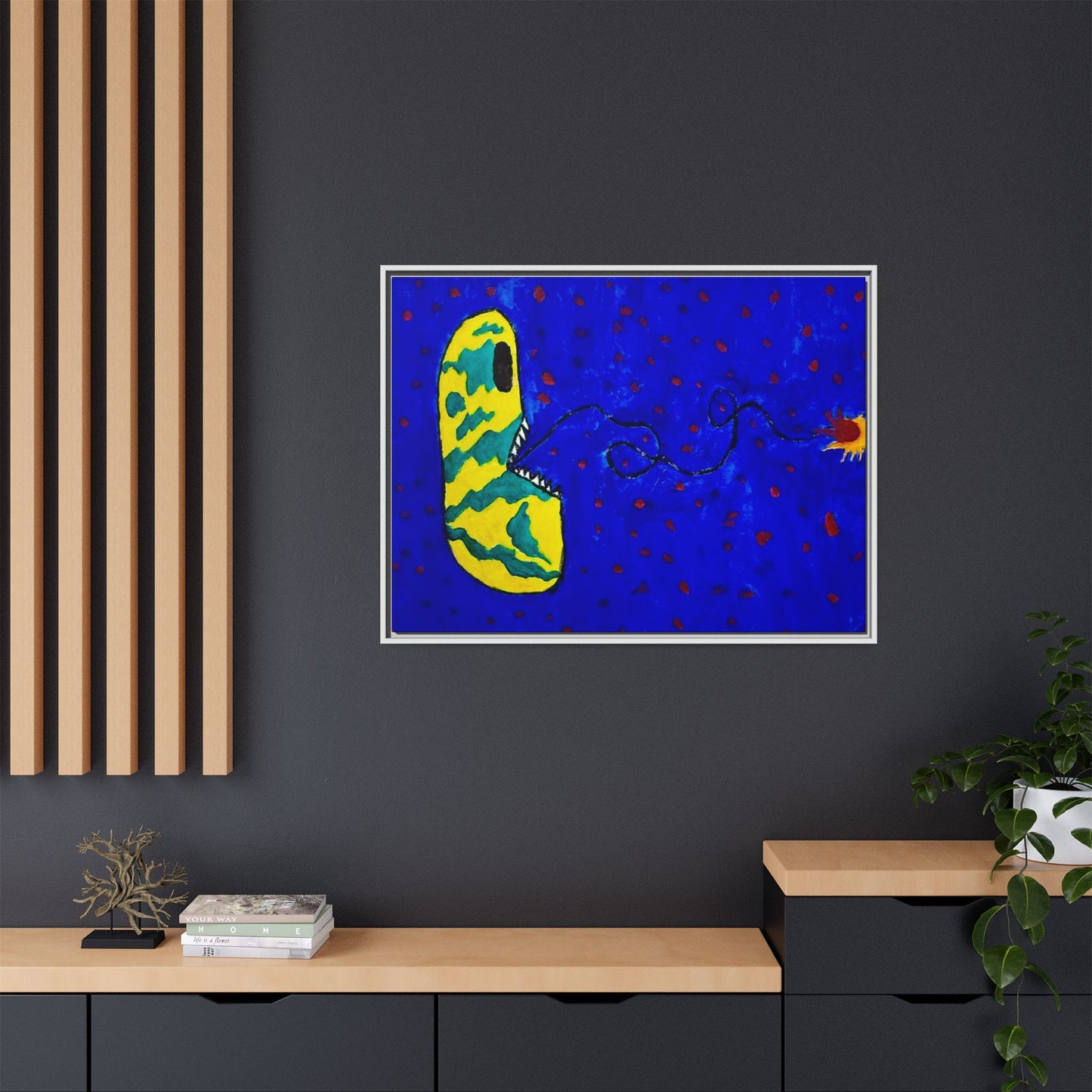 Echo13 No. 14: Zin the Signal Eater (Framed Canvas)