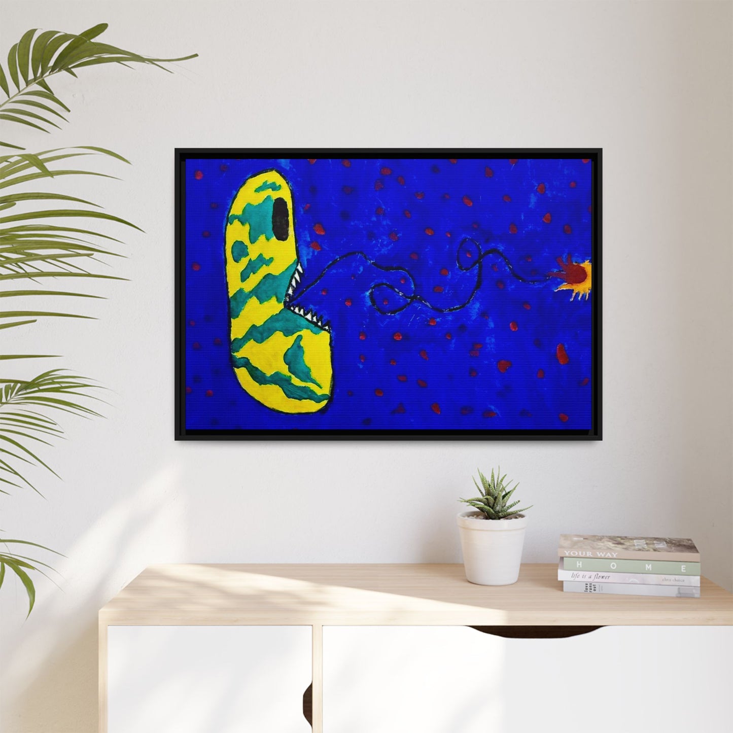 Echo13 No. 14: Zin the Signal Eater (Framed Canvas)
