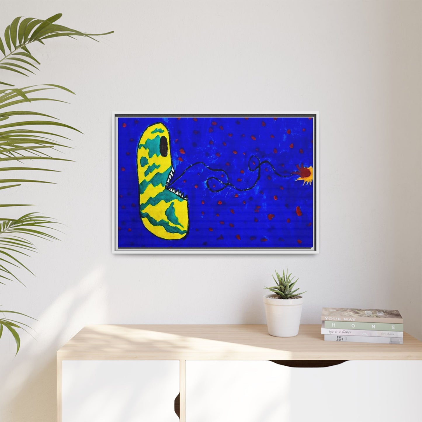 Echo13 No. 14: Zin the Signal Eater (Framed Canvas)