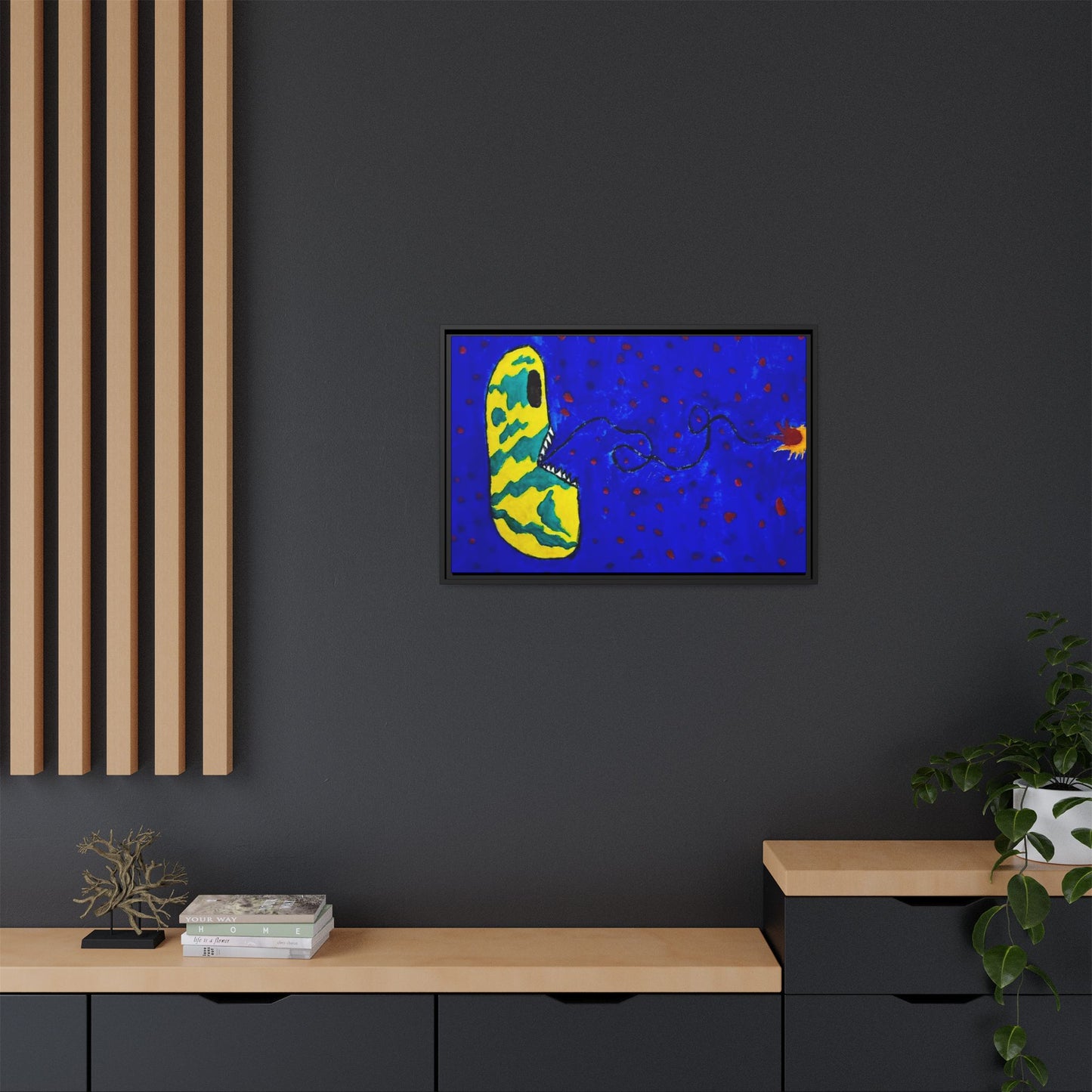 Echo13 No. 14: Zin the Signal Eater (Framed Canvas)