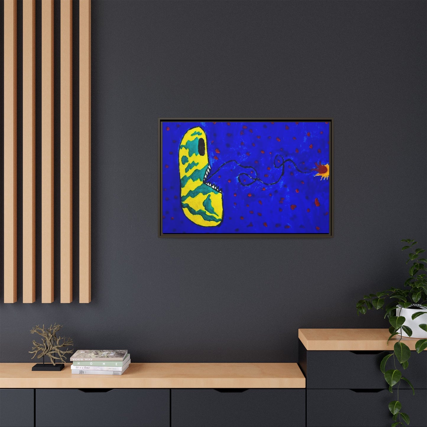 Echo13 No. 14: Zin the Signal Eater (Framed Canvas)