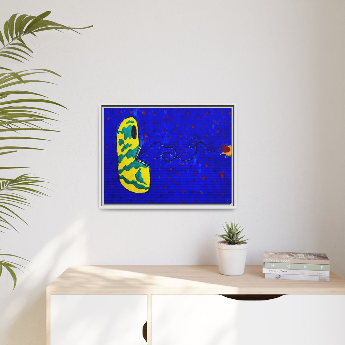 Echo13 No. 14: Zin the Signal Eater (Framed Canvas)