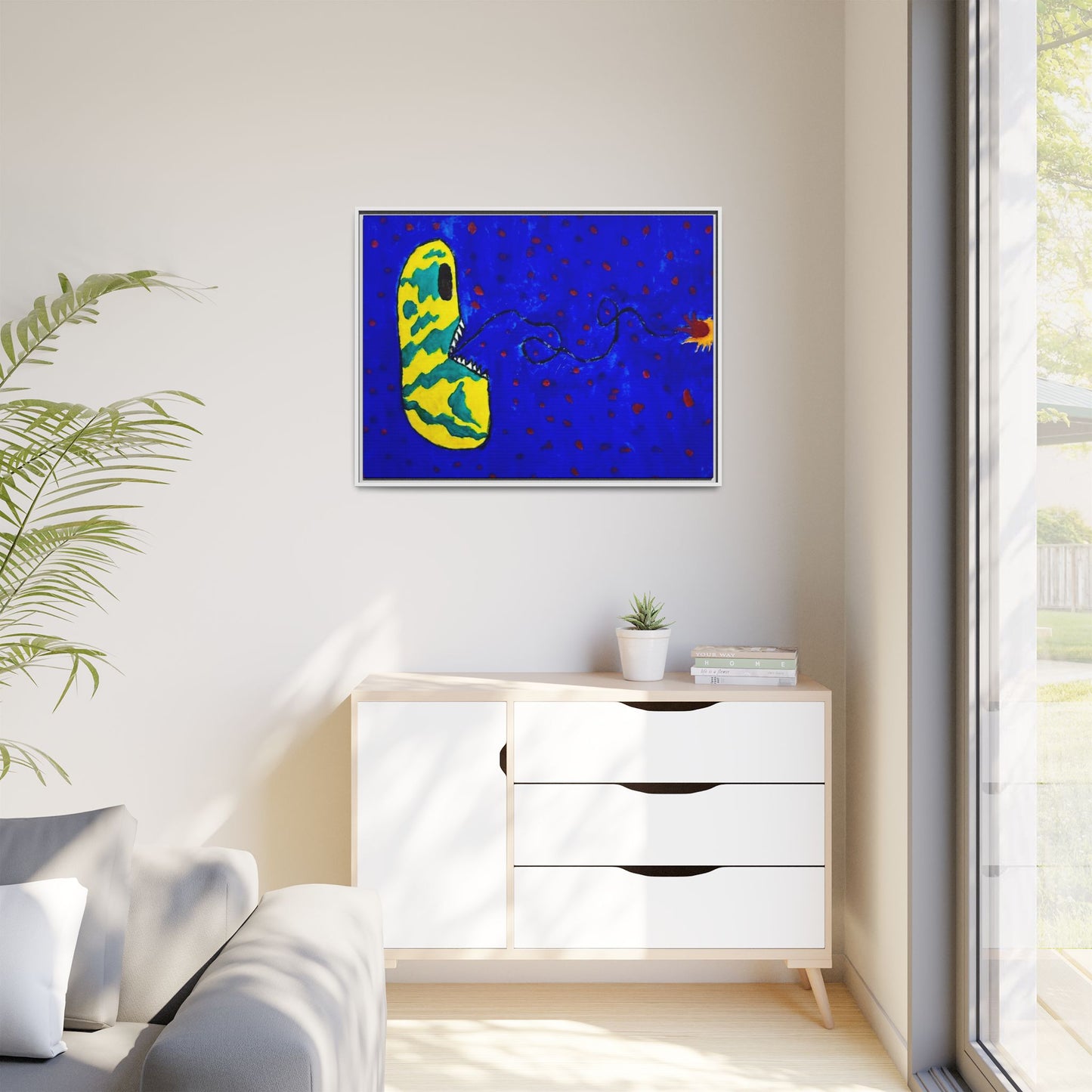 Echo13 No. 14: Zin the Signal Eater (Framed Canvas)