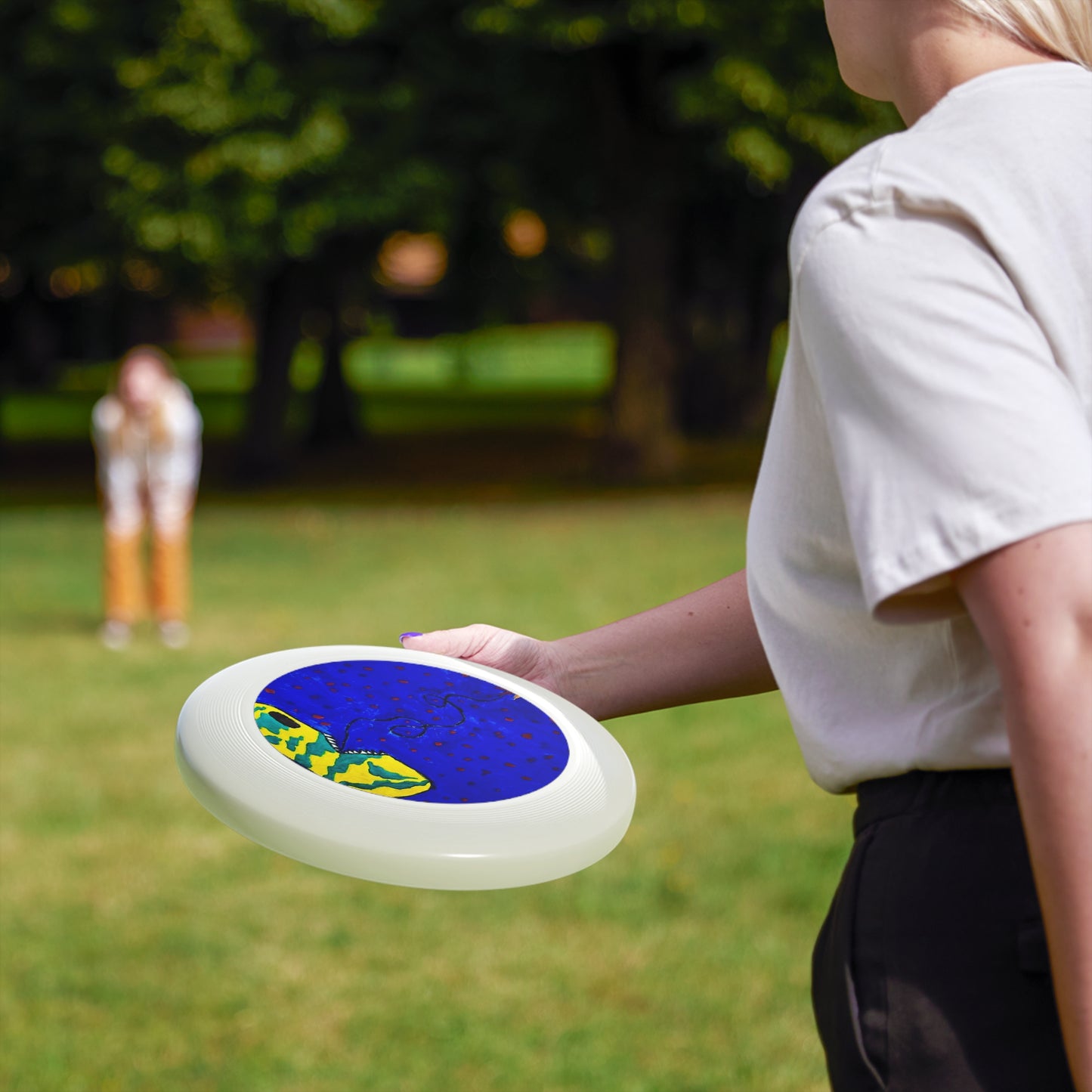 Echo13 No. 14 – Zin the Signal Eater Artistic Flying Disc (Wham-O Frisbee)