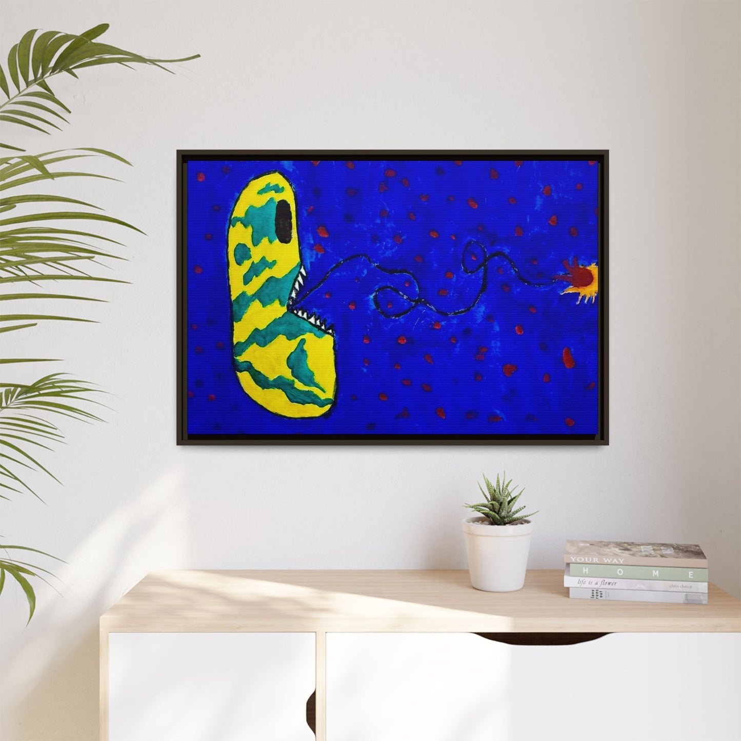 Echo13 No. 14: Zin the Signal Eater (Framed Canvas)