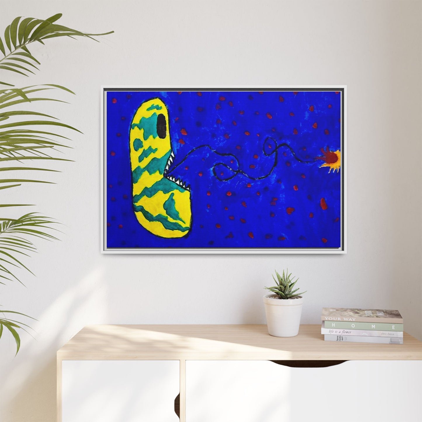Echo13 No. 14: Zin the Signal Eater (Framed Canvas)