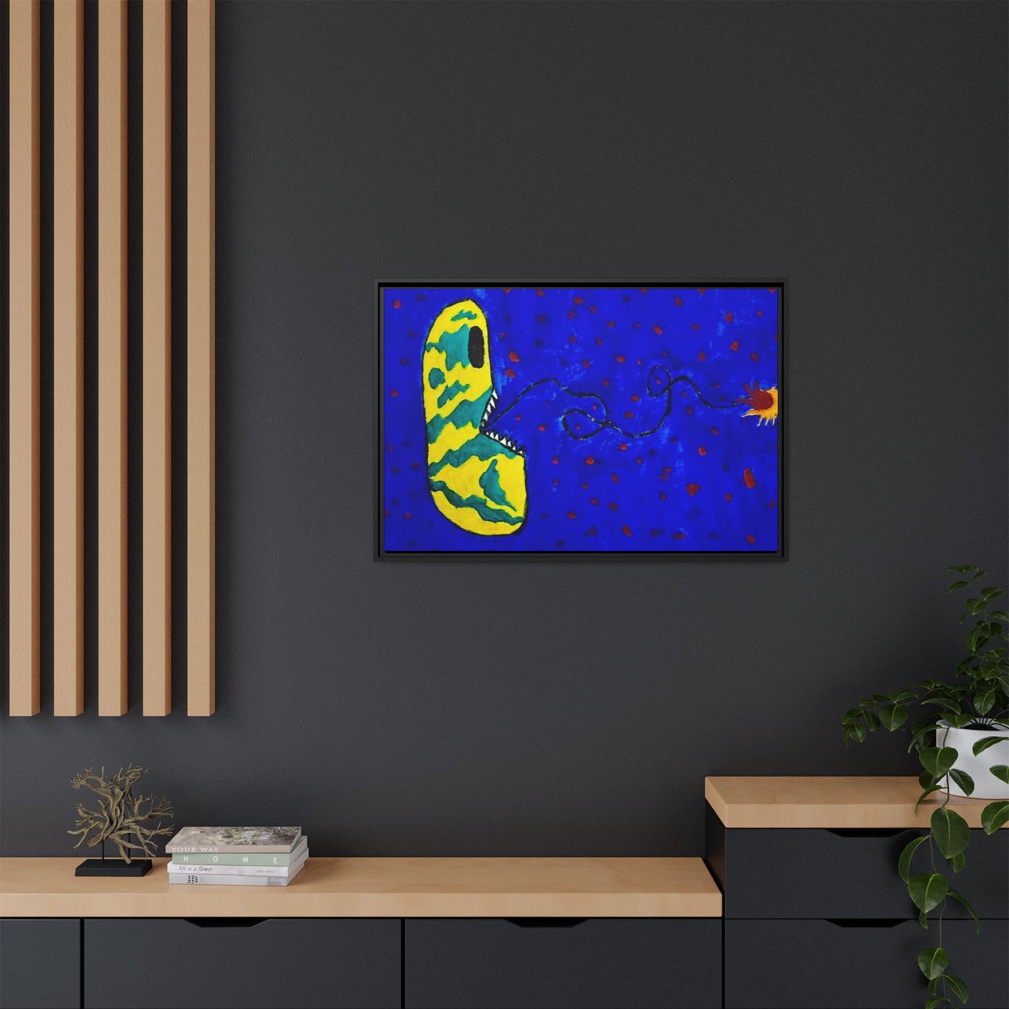 Echo13 No. 14: Zin the Signal Eater (Framed Canvas)