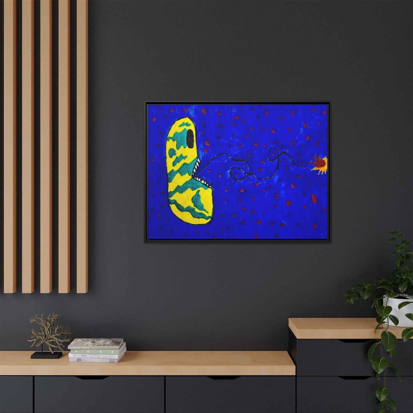 Echo13 No. 14: Zin the Signal Eater (Framed Canvas)