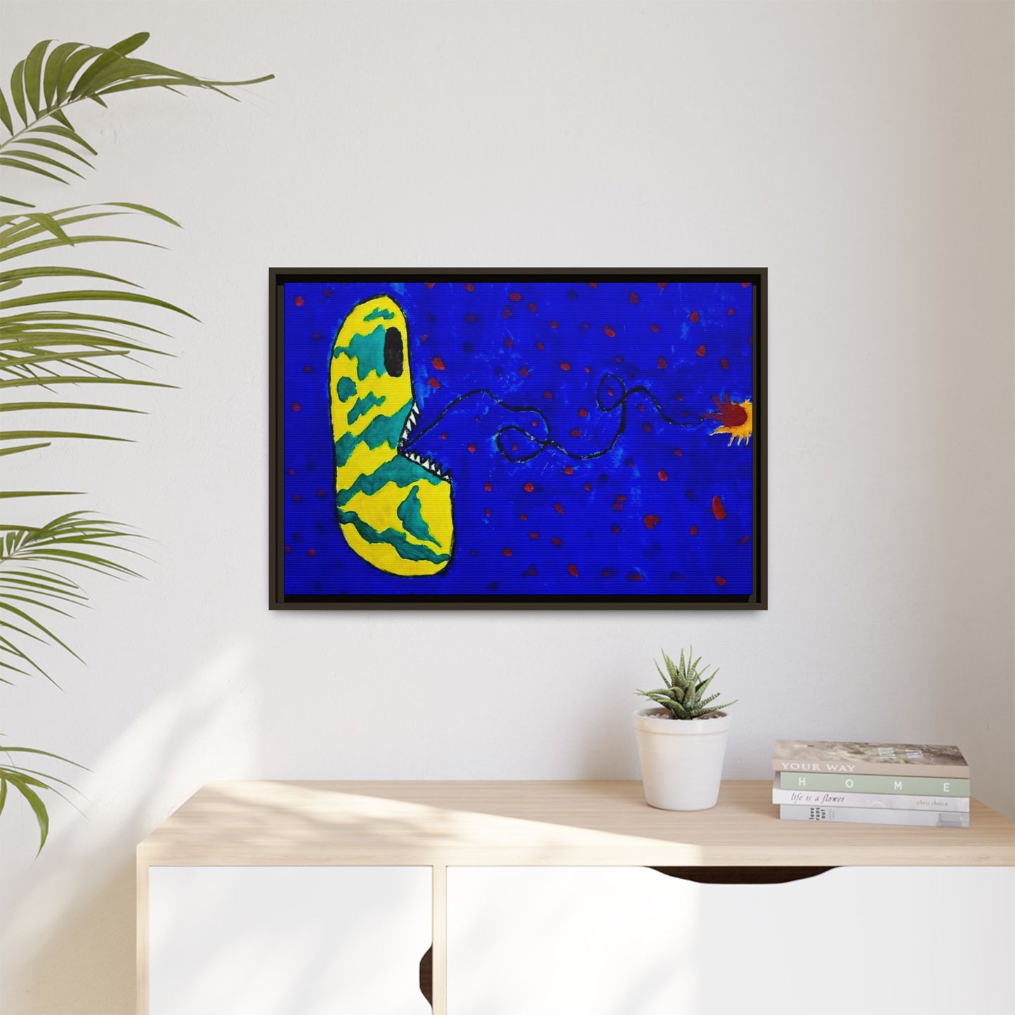 Echo13 No. 14: Zin the Signal Eater (Framed Canvas)